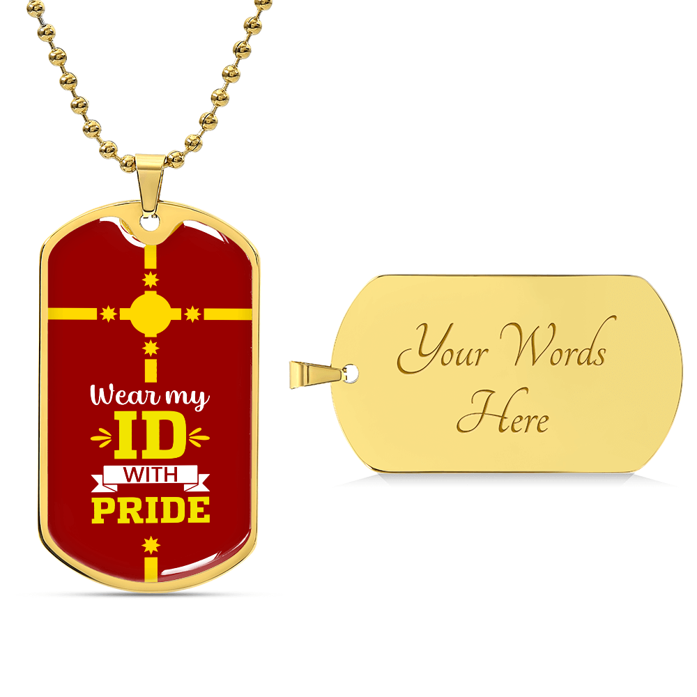 Rotuma Flag Dog Tag Necklace | Wear My ID With Pride | National Pride Military Pendant