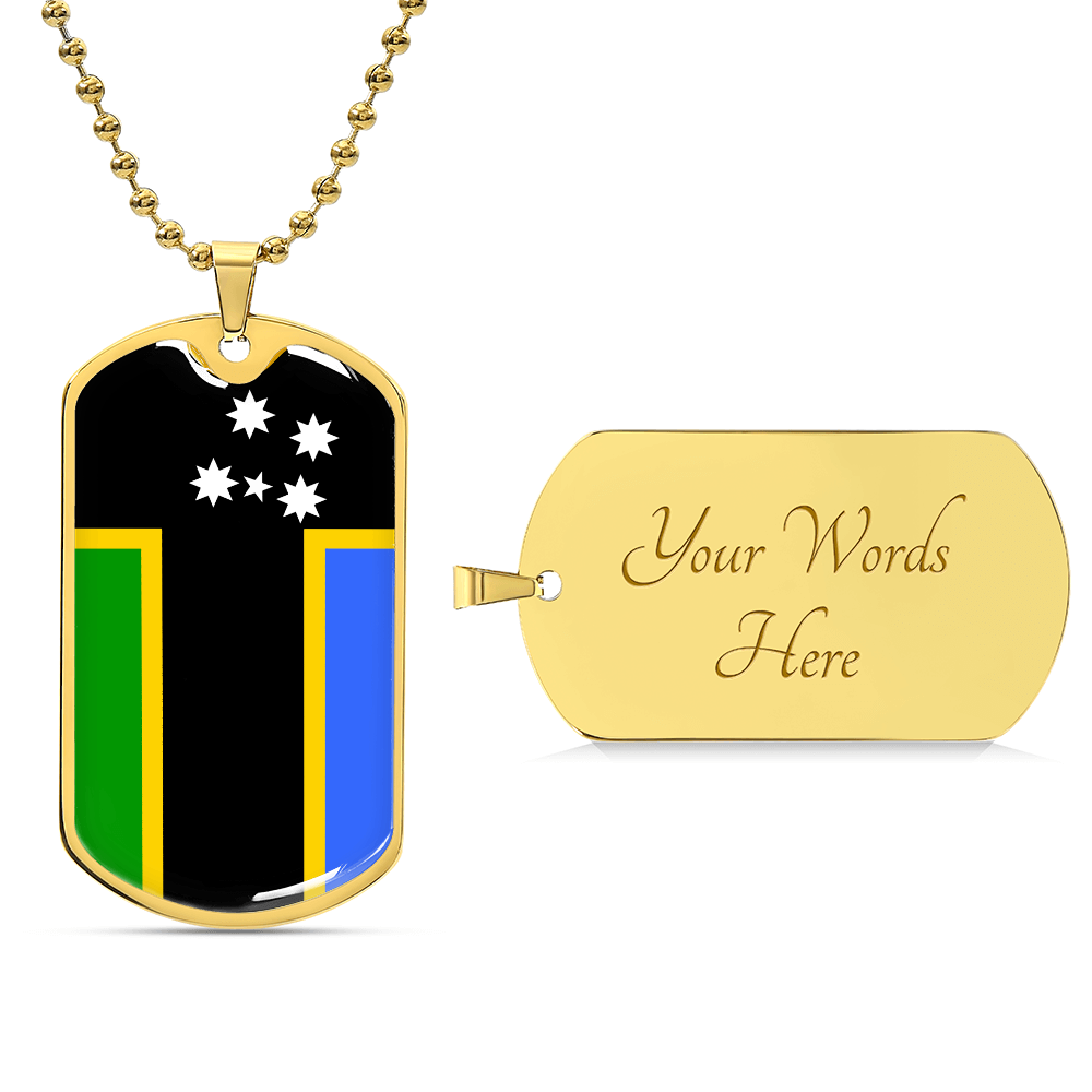 Australian South Sea Islands Flag Dog Tag Necklace | ASSI Pride Dog Tag Pendant | Cultural Flag Necklace | Patriotic Gift