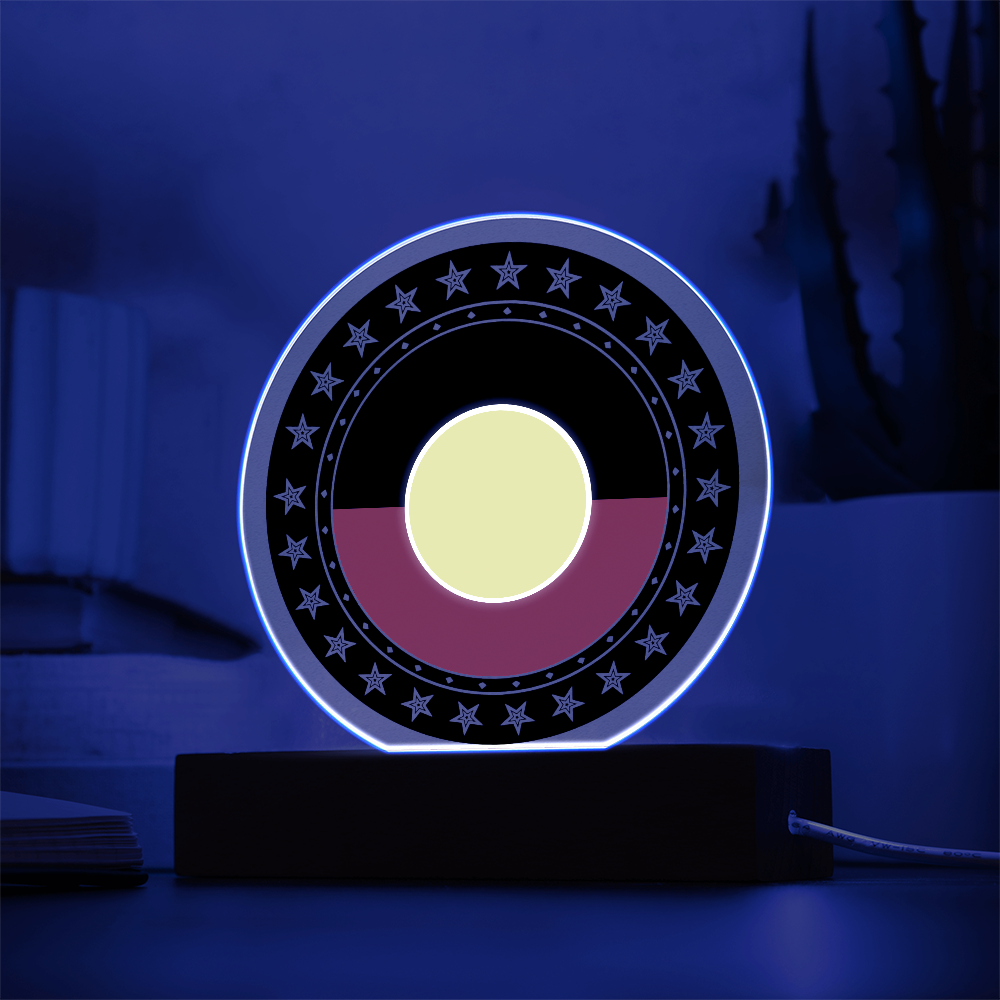 Australian Aboriginal Flag LED Acrylic Plaque | Indigenous Pride Night Light | Personalized LED Display