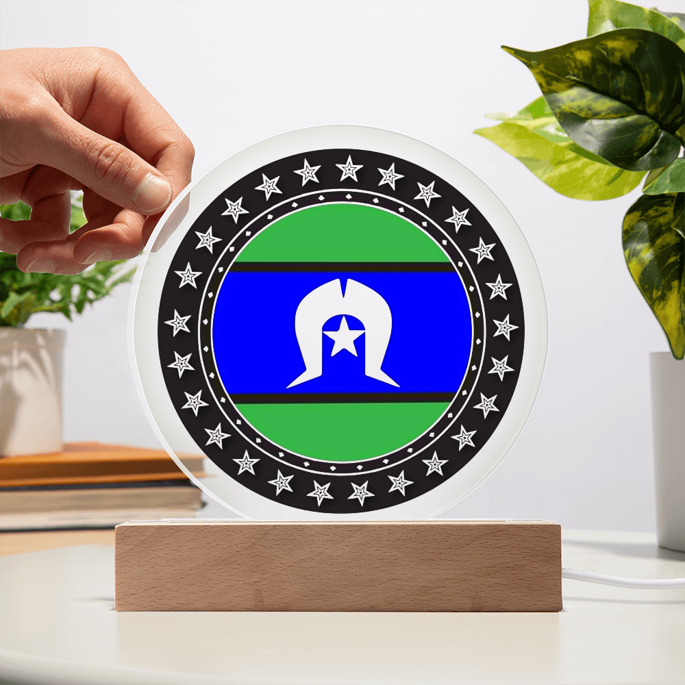 Torres Strait flag LED lamp