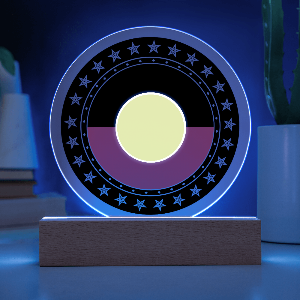 Australian Aboriginal Flag LED Acrylic Plaque | Indigenous Pride Night Light | Personalized LED Display