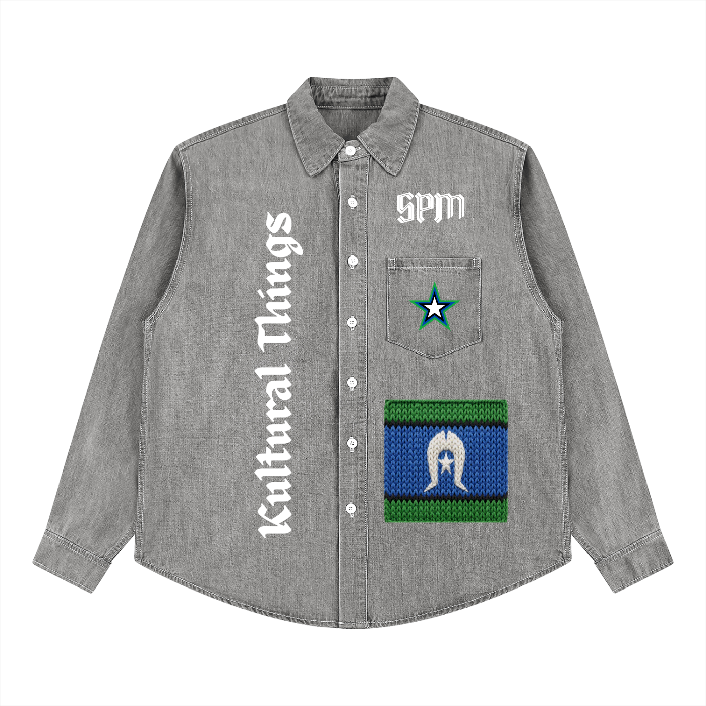 Unisex Vintage Wash Denim Shirt