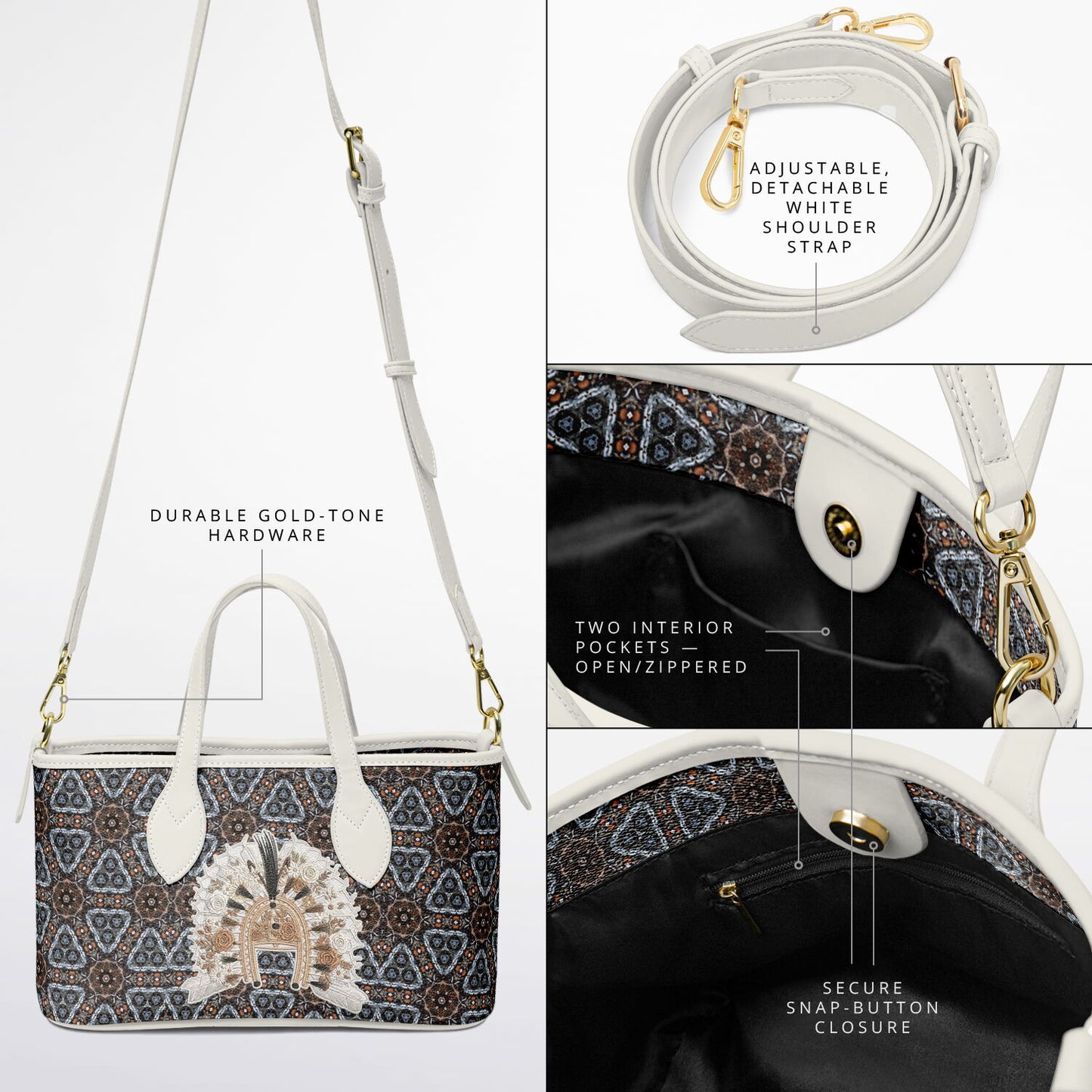 Leather Tote Bag - AOP
