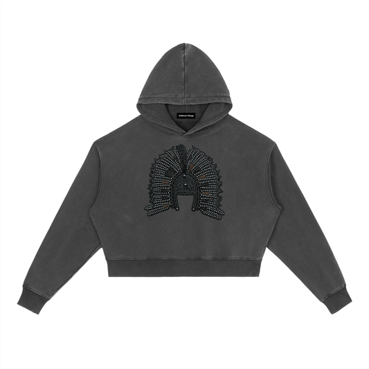 Women Blak Pearl Vintage Washed Heavyweight Hoodie