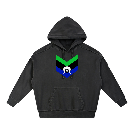 Torres Strait Snow Washed Tape Raw Edge Hoodie
