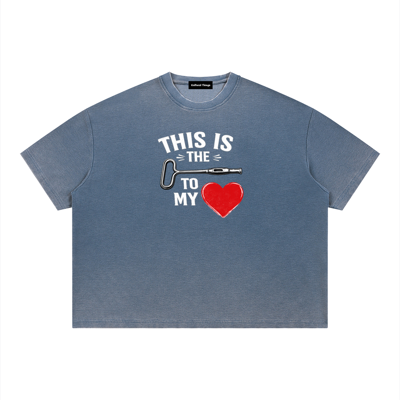 Unisex Vintage Wash Sunfade Boxy Waffle T-Shirt