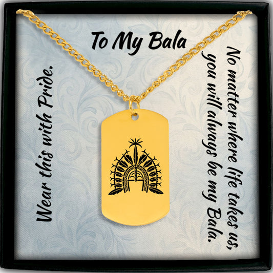 To My Bala Cuban Tag Necklace