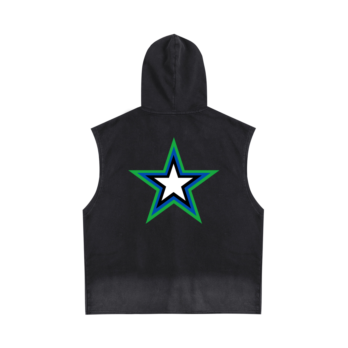 Vintage Washed Zip-Up Hooded Tank Top