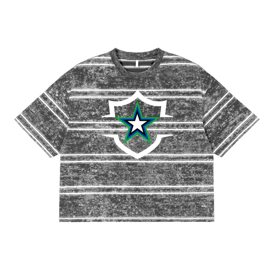 Snow Washed Stripe Boxy T-shirt