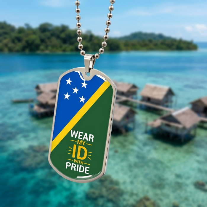 Wear My ID with Pride Solomon Islands necklace