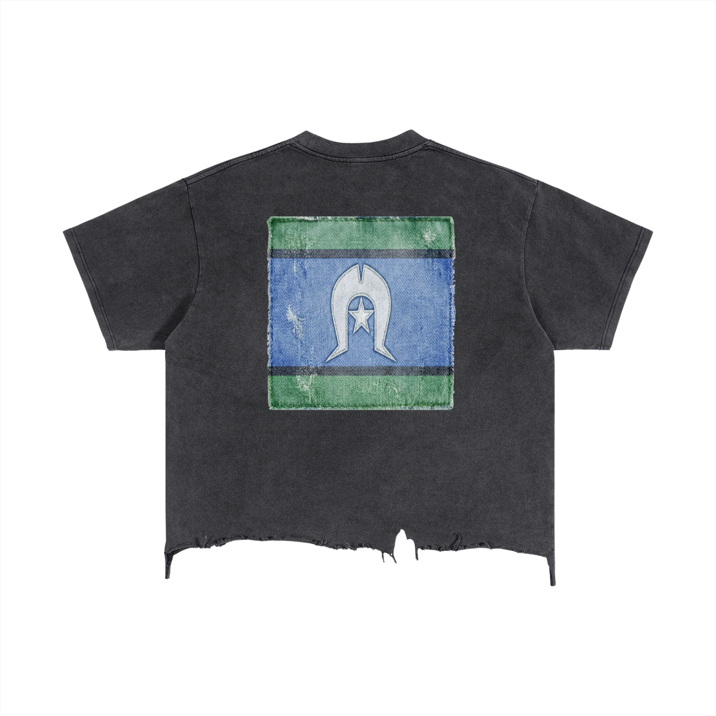 Vintage Wash Boxy Distressed Hem T-Shirt