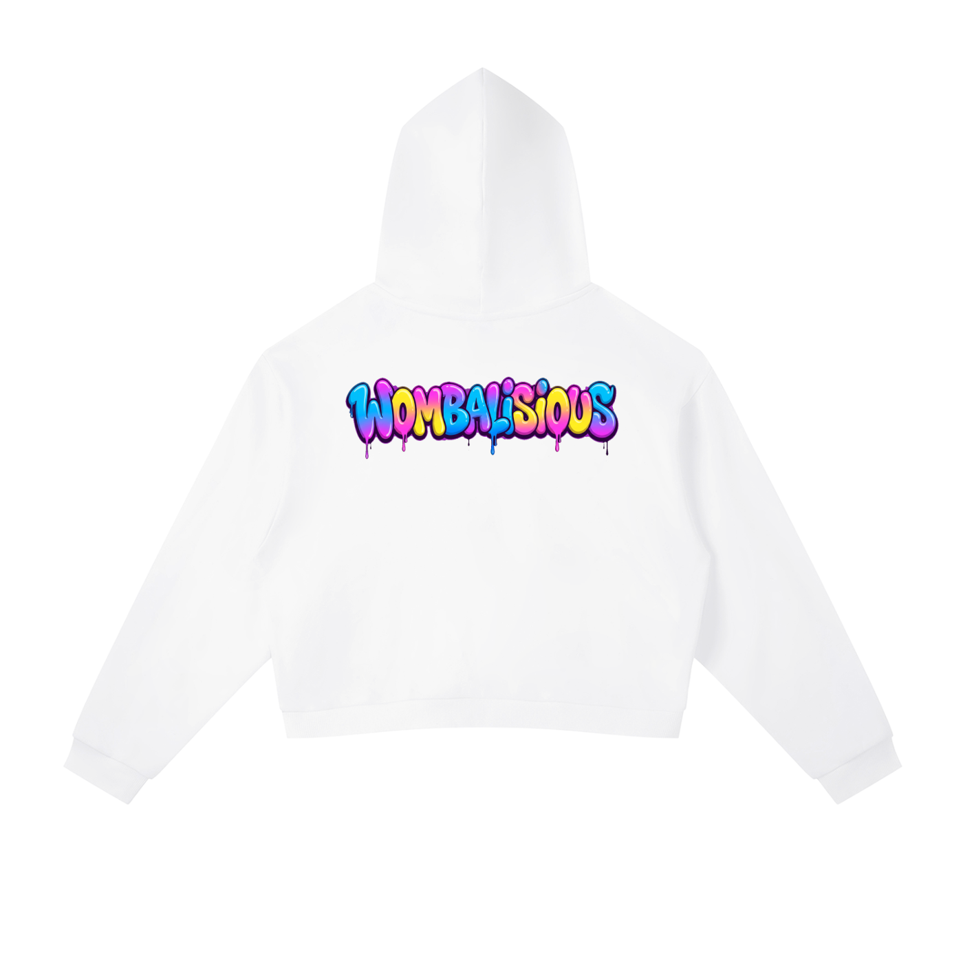 Wombalisious Side Stripe Cropped Hoodie For Women.