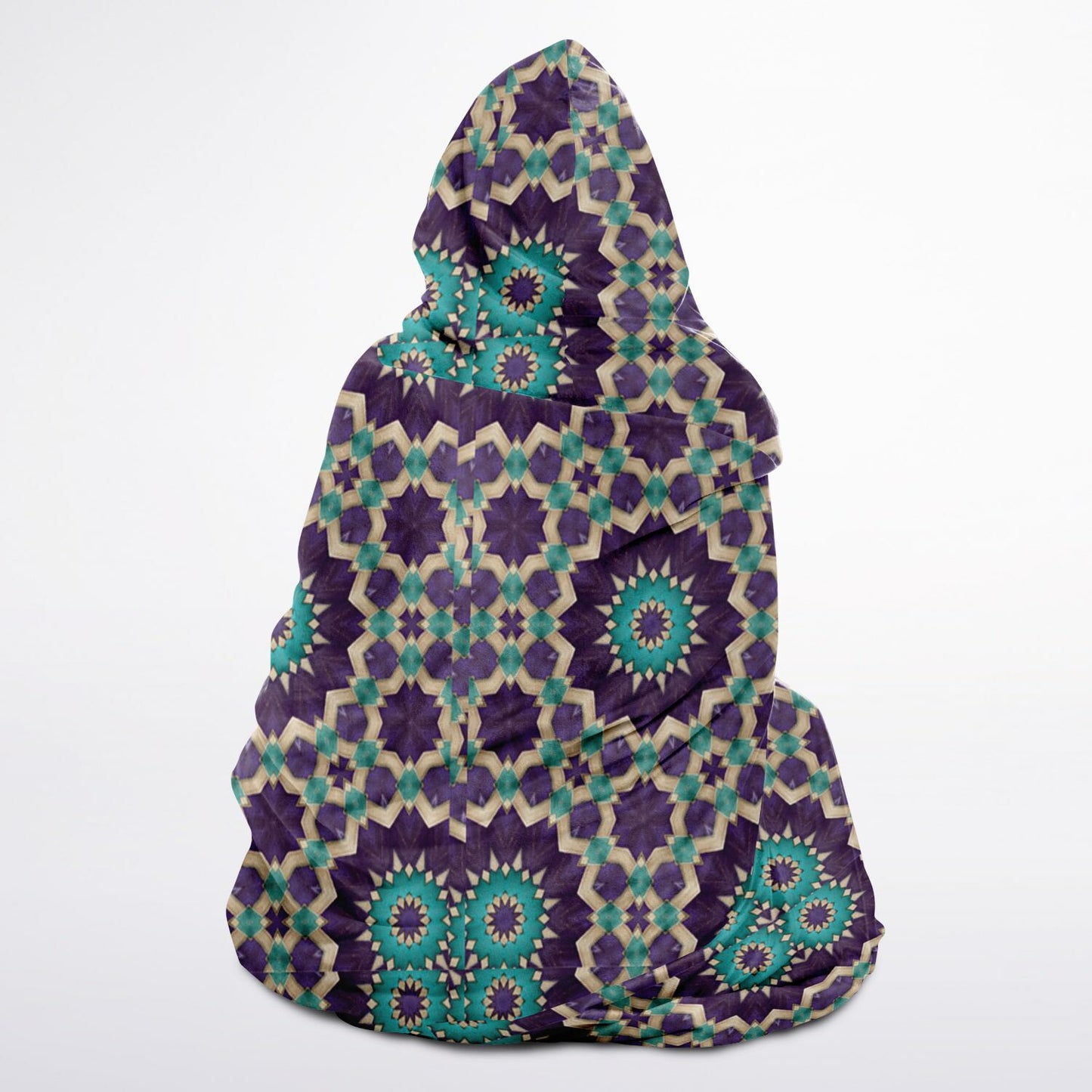 Hooded Blanket Sherpa - AOP