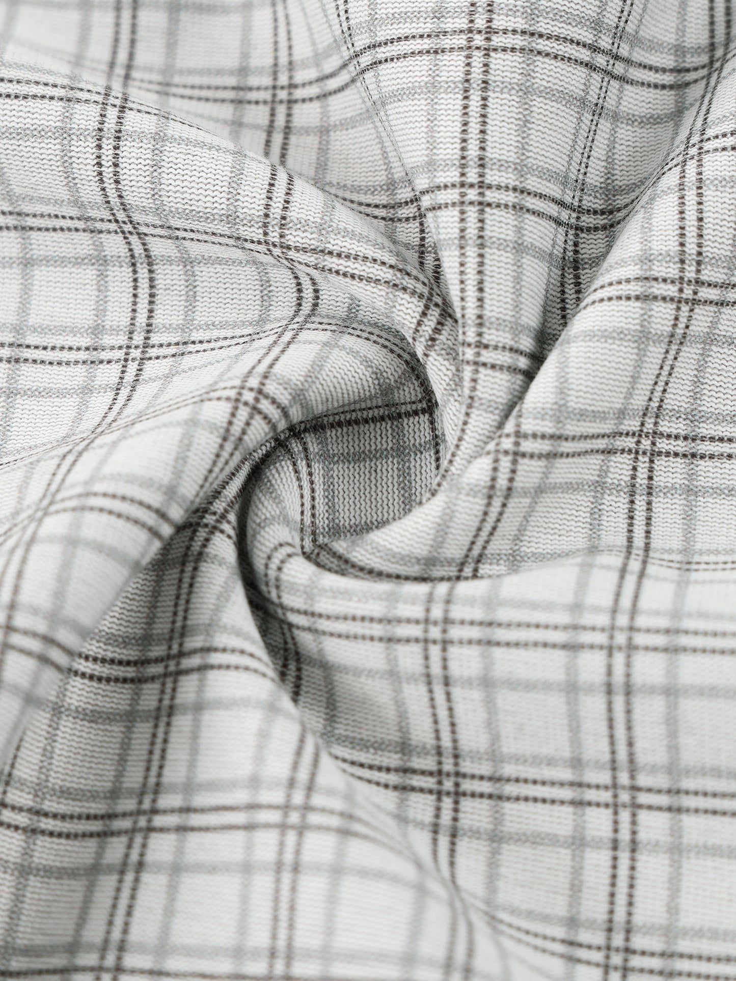 Unisex Boxy Plaid-Lined Double-Face T-Shirt