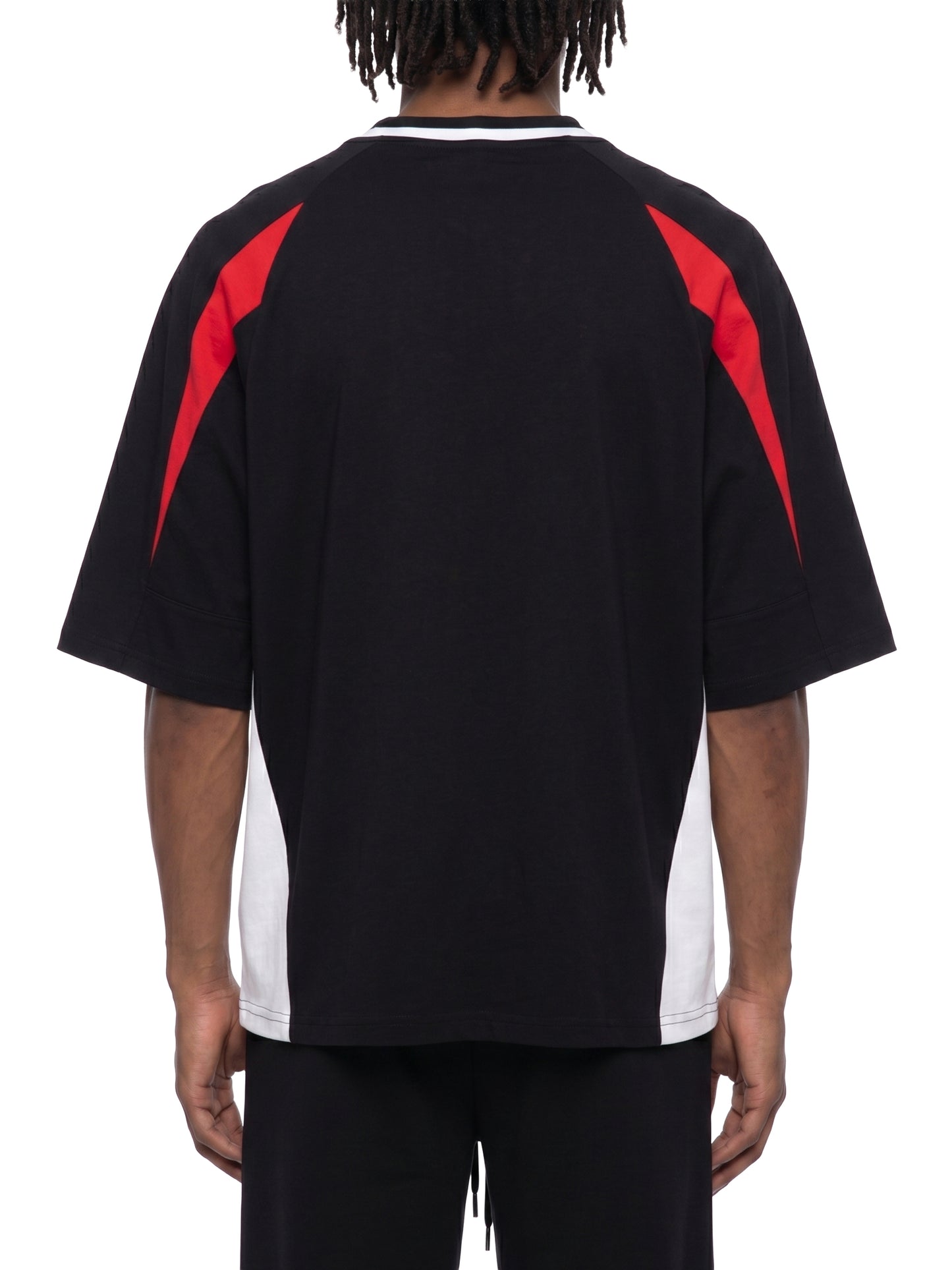 Unisex Oversized Color Block V-Neck T-Shirt